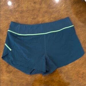 Athleta Blue Athletic Shorts Moisture-Wicking Performance
